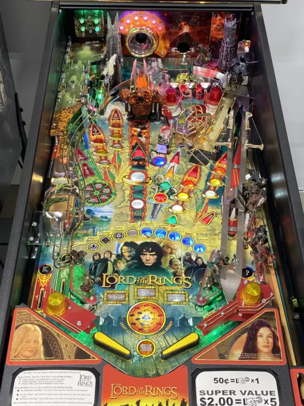 99% Perfect Original LOTR Pinball Machine With Topper - Image 27