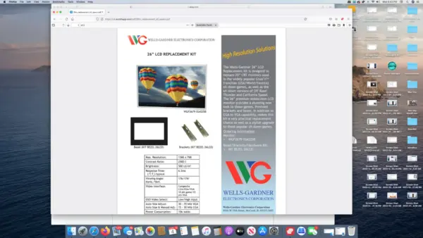 NIB Wells Gardner WGF2679 26" Arcade LCD Impossible To Find NIB
