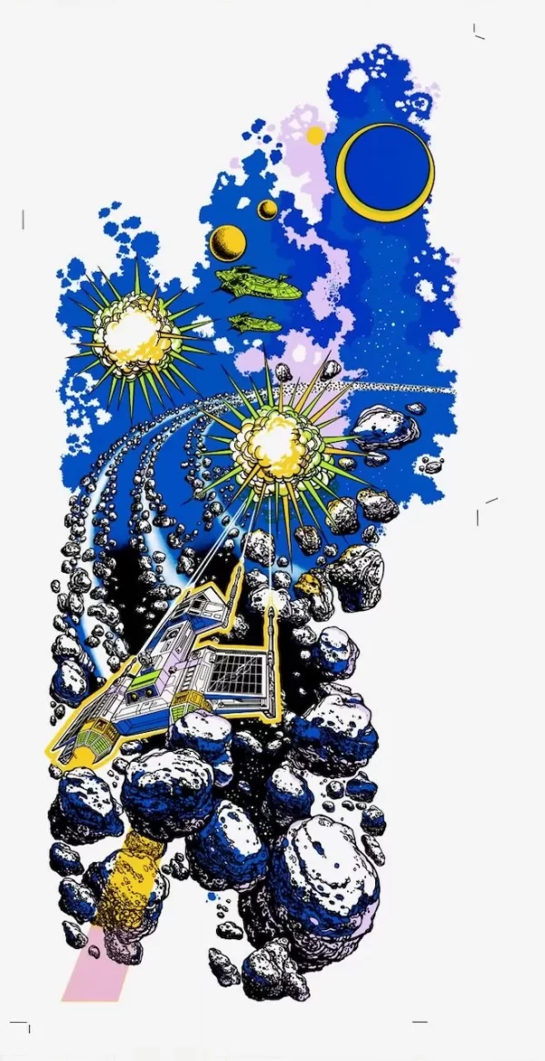 Asteroids Deluxe Game Side Art - Image 2