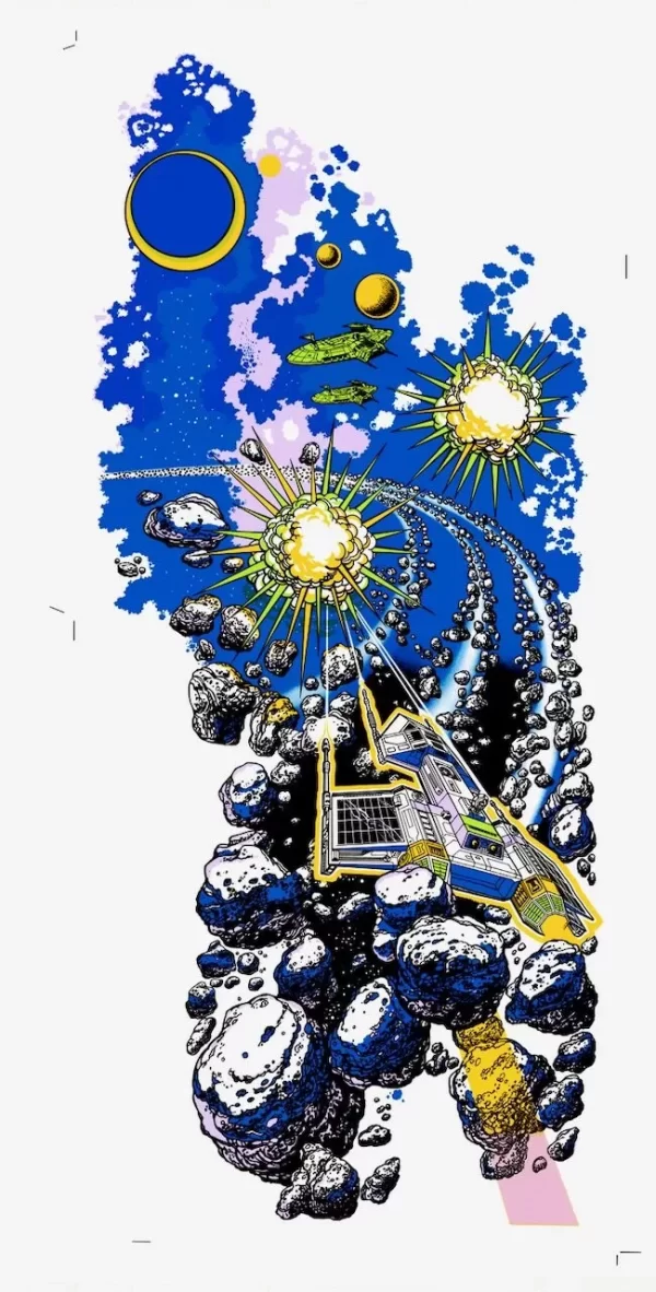 Asteroids Deluxe Game Side Art