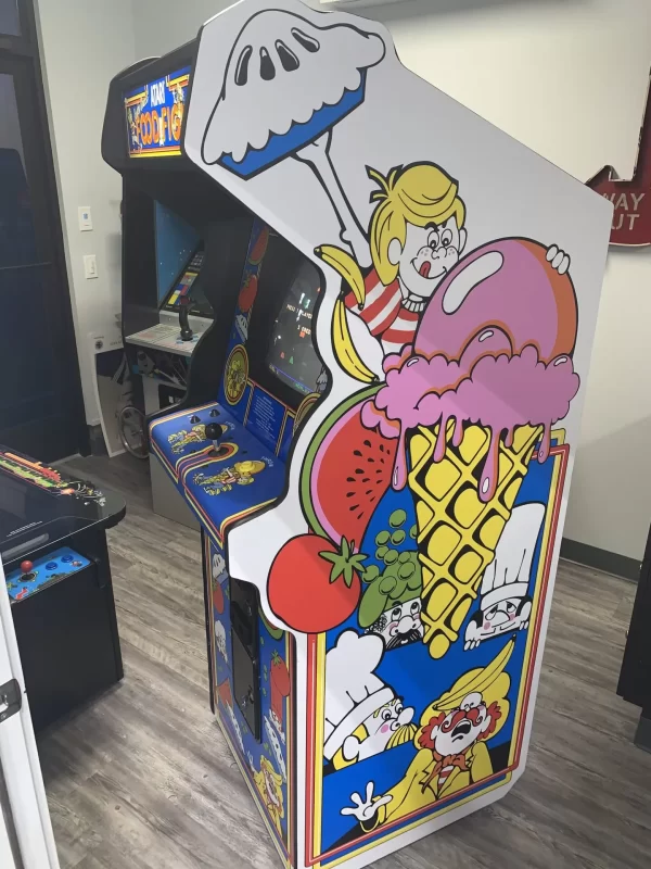 Food Fight Arcade Side Art Set w/ Striped Shirt - Image 3