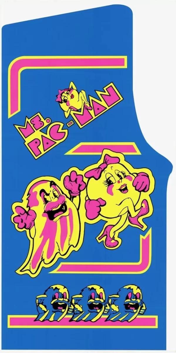 Ms Pac Man Arcade Side Art Set