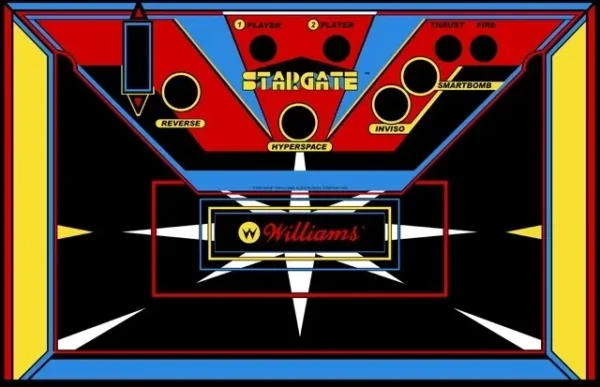 Stargate Arcade Game CPO - Control Panel Overlay