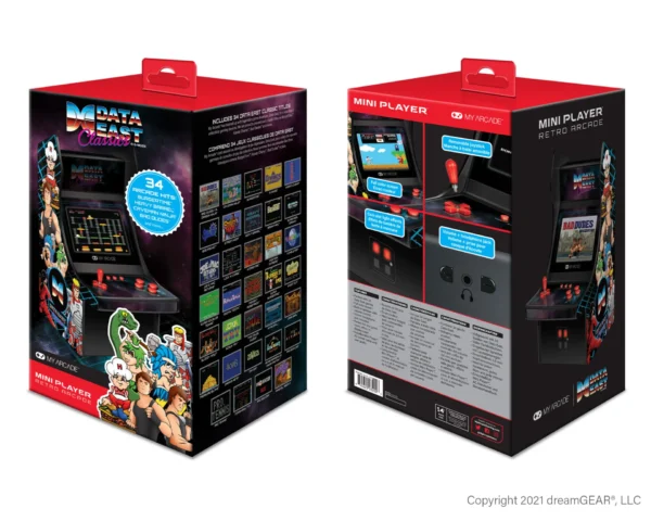 Data East (34 IN 1) 10" Mini Arcade Game Burger Time, Karate Champ, AND MORE!