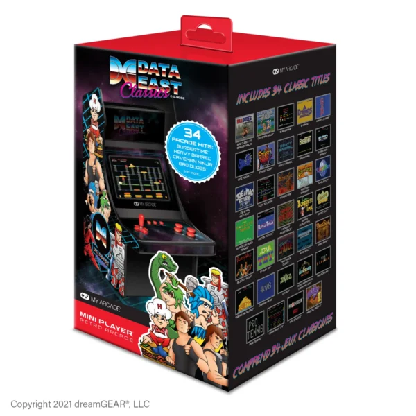 Data East (34 IN 1) 10" Mini Arcade Game Burger Time, Karate Champ, AND MORE!