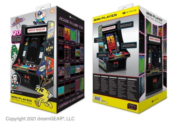 BANDAI NAMCO™ MUSEUM HITS (20 IN 1) 10" Mini Arcade Game Pac Man, Galaga, AND MORE