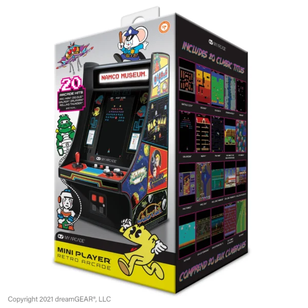 BANDAI NAMCO™ MUSEUM HITS (20 IN 1) 10" Mini Arcade Game Pac Man, Galaga, AND MORE