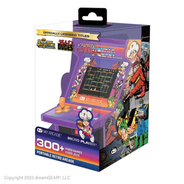 6.7" Data East Greatest Hits Portable Micro Player Arcade With 308 Games!