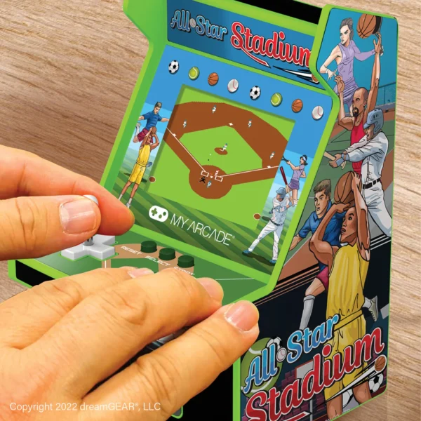 6.7" All Star Stadium Portable Micro Player Arcade With 307 Games!