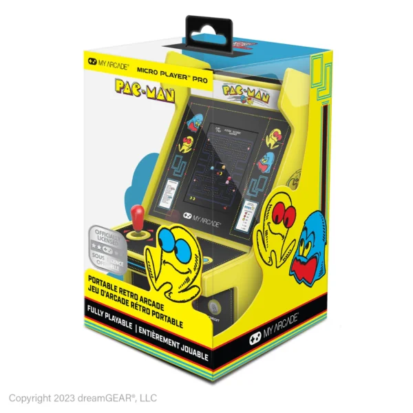 Collectible 6.7" Pac Man Micro Player Pro Portable Retro Arcade