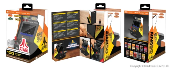 6.7" Atari Portable Micro Player Pro Arcade 100 Video Games Included