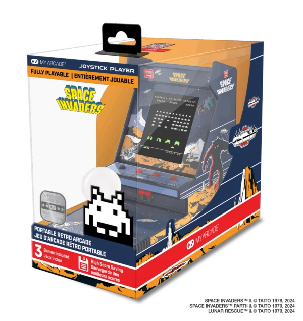 Collectible Mini Portable Space Invaders Retro Arcade Game