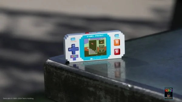 Pixel Pocket Tetris Hand Held Pocket Portable Gaming System With 10 Games