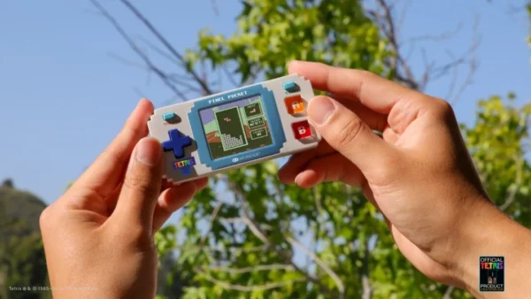 Pixel Pocket Tetris Hand Held Pocket Portable Gaming System With 10 Games