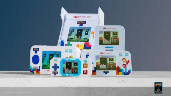 Pixel Pocket Tetris Hand Held Pocket Portable Gaming System With 10 Games