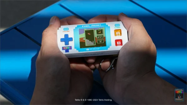 Pixel Pocket Tetris Hand Held Pocket Portable Gaming System With 10 Games